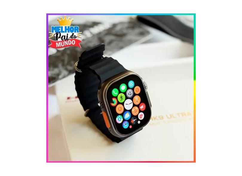 Relogio Smartwatch Presente para o Pai Feminino Preto Ultra 9 Whatsapp