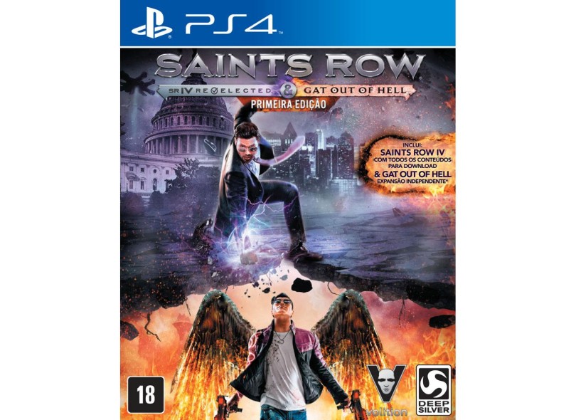Jogo Saints Row IV Re-Elected + Gat Out of Hell PS4 Deep Silver