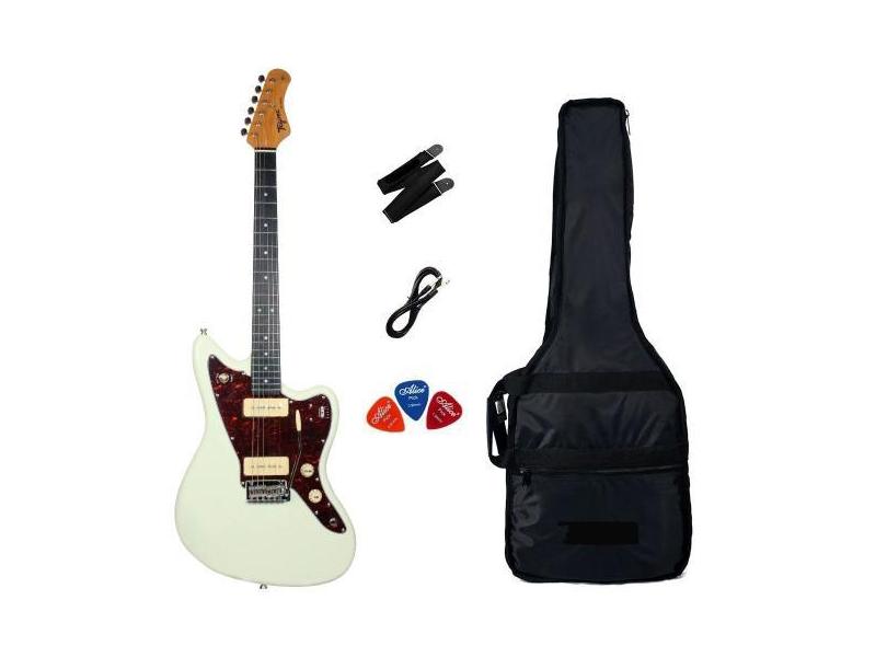 Guitarra Tagima Tw-61 Jazzmaster Olympic White + Capa Luxo + Correia L