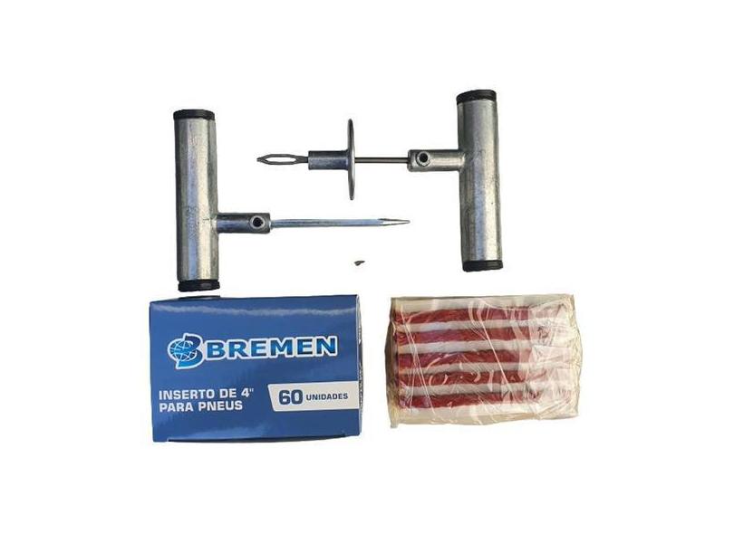 Kit Conserto E Reparo De Pneus C/60 Macarrão Remendos Viluz