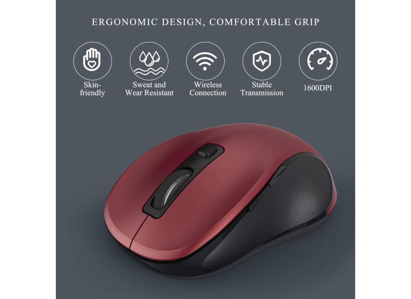 Mouse sem fio, TedGem 2.4G Portátil Computer Mouse Óptico USB Mouse ...