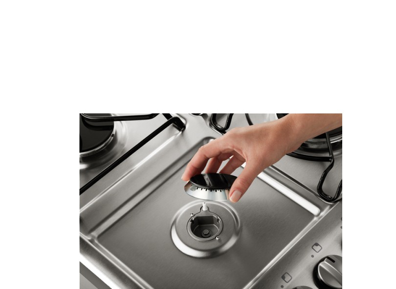 Fogão de Piso Electrolux Celebrate Duplo Forno 5 Bocas Acendimento Automático com Forno Duplo Grill 76DTB