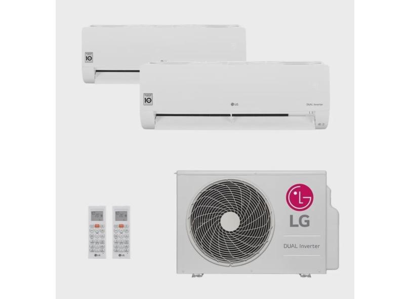 Ar-Condicionado Bi-Split hw LG Dual Inverter Voice 16.000 BTUs (1x Evap hw 9.000 + 1x Evap hw 12.000) R-32 Só Frio 220V