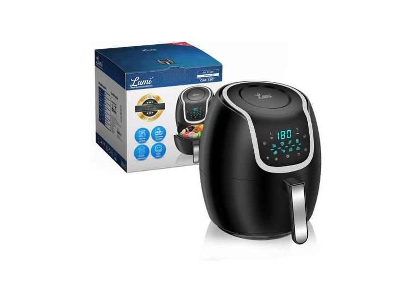 Fritadeira Eletrica Air Fryer Digital 6.5 Litros 1700W Lumi