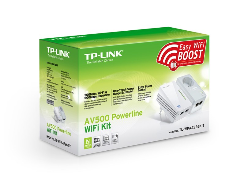 Powerline Wireless 500 Mbps TL-WPA4226 Kit - TP-Link