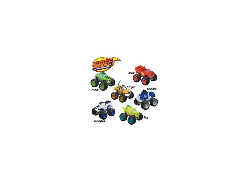 Blaze Monster Machines Kit Com 6 Carrinhos Fricção