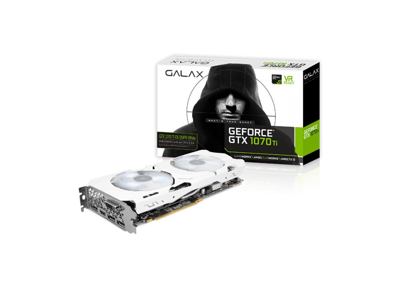 Placa de Video NVIDIA GeForce GTX 1070 Ti 8 GB GDDR5 256 Bits Galax 70ISH6DHN1WS