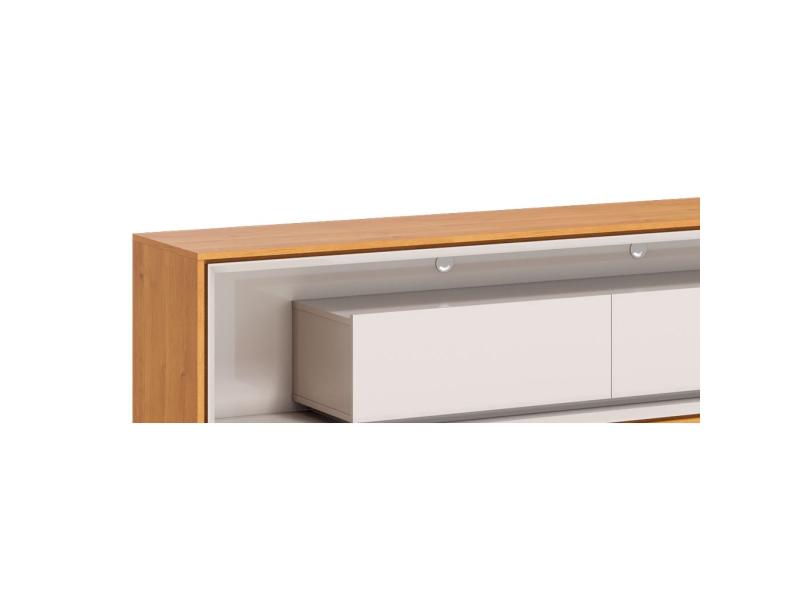 Rack Ópera 2.2 Off White com Nature - Imcal Móveis com o Melhor Preço é ...