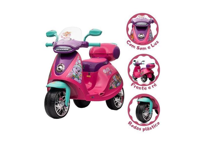 Mini Moto Elétrica Infantil Scooter Patrulha Canina 6V - Bangtoys