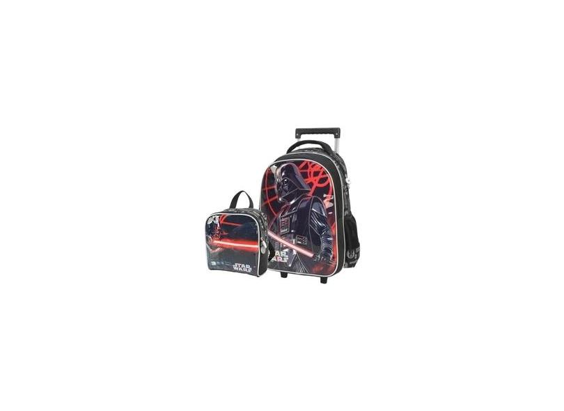 Kit Mochila Escolar Infantil Masculina e Lancheira Star Wars Sabre Led ...