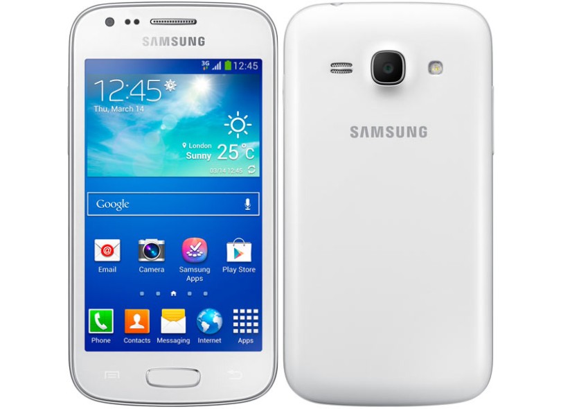 Smartphone Samsung Galaxy Ace 3 S7272 Câmera 5,0 MP 2 Chips 4GB Android 4.2 (Jelly Bean Plus) 3G Wi-Fi