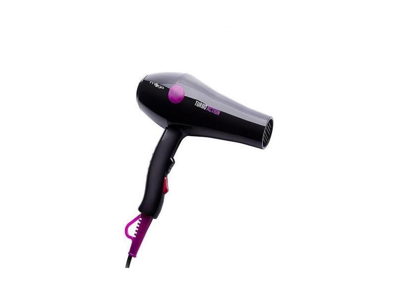 Secador De Cabelo Mega 1800W 127V Preto Turbo Action - Mega Profission
