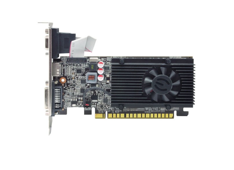 Placa de Video NVIDIA GeForce T 610 2 GB DDR3 64 Bits EVGA 02G-P3-2619-KR