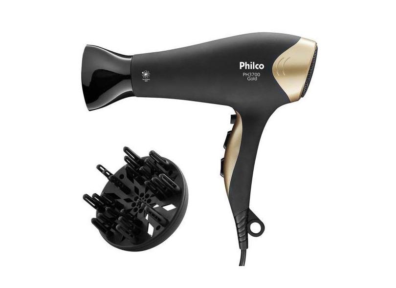 Secador De Cabelo Philco Ph3700 Gold - Com Íons 2100W 2 Velocidades