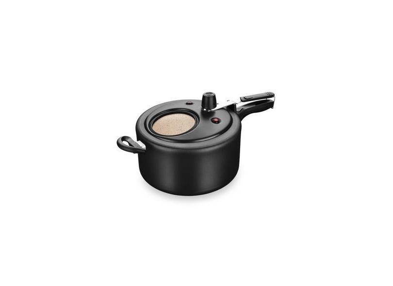 Panela de pressão superior mta com visor preta 6,0 litros
