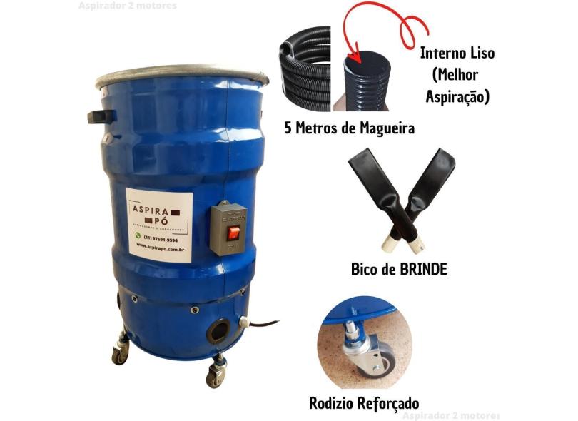 Aspirador De Pó E Água Profissional 2 Motores 2800W