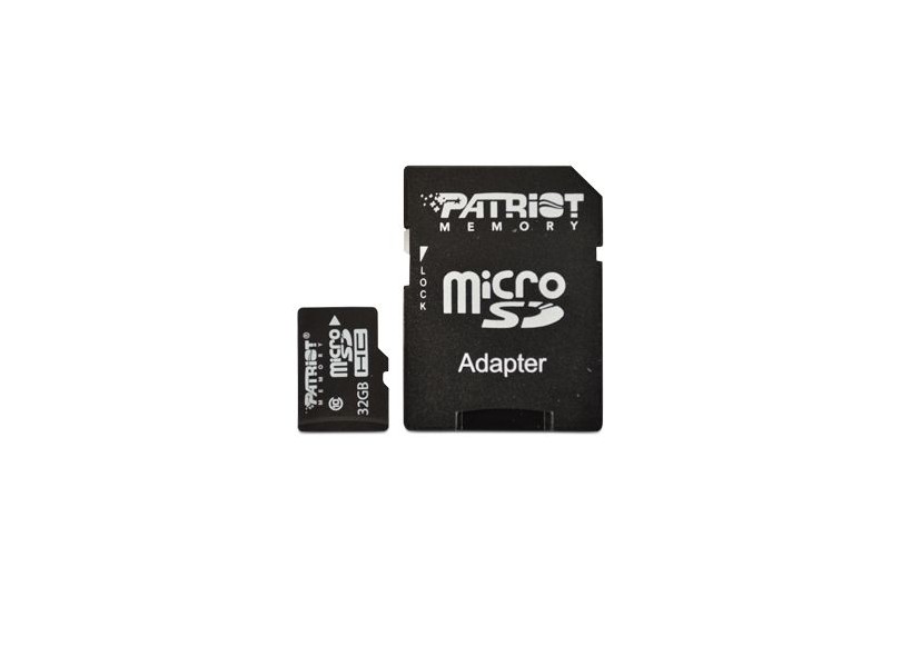 Cartão de Memória Micro SDHC com Adaptador Patriot LX Series 32 GB PSF32GMCSDHC10