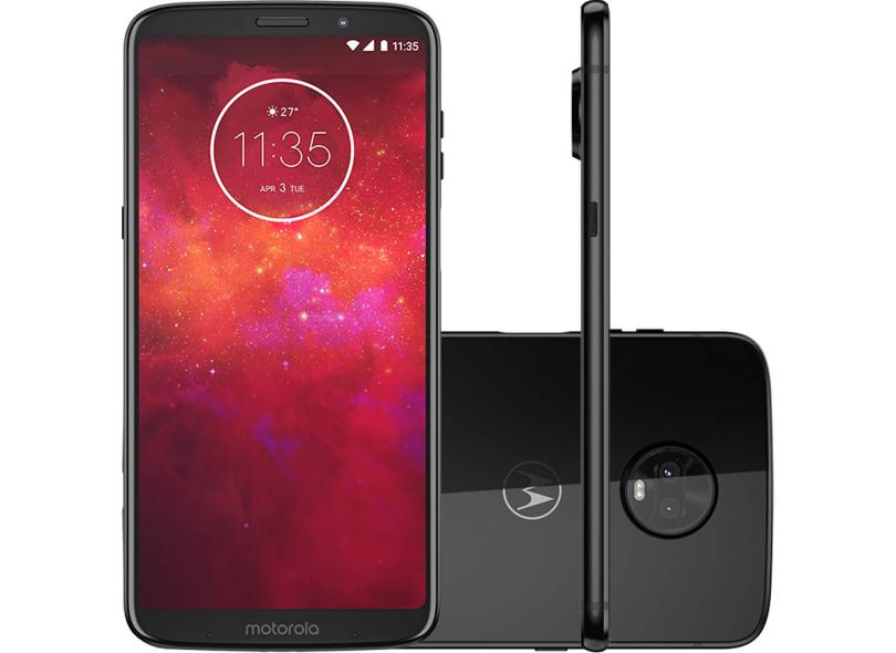 Smartphone Motorola Moto Z Z3 Play XT1929-5 128GB 12,0 MP 2 Chips Android 8.1 (Oreo) 3G 4G Wi-Fi