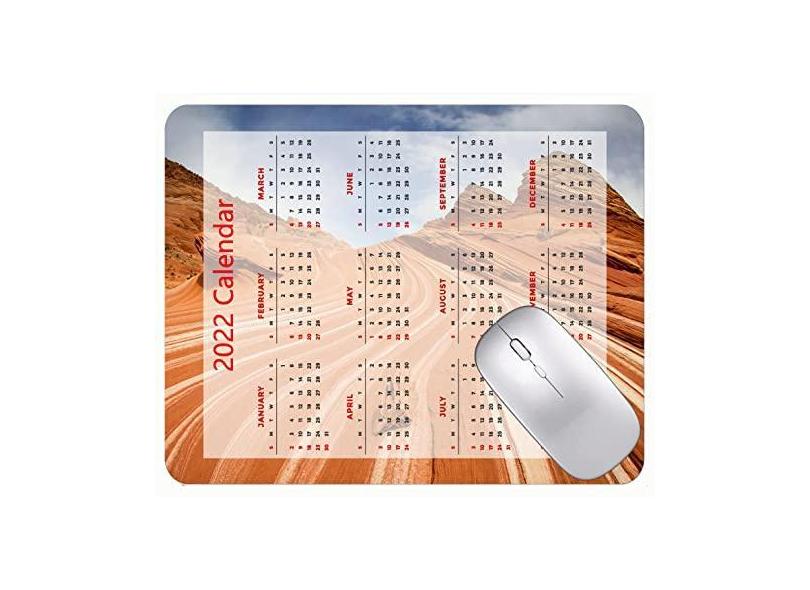 Mouse pad colorido para calendário 2022 ano 2022 Coyote Buttes Canyon Cliffs Mouse pads