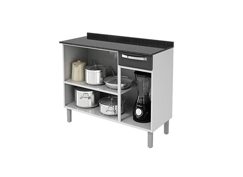 Balcão 3 Portas 1 Gaveta Rose Itatiaia