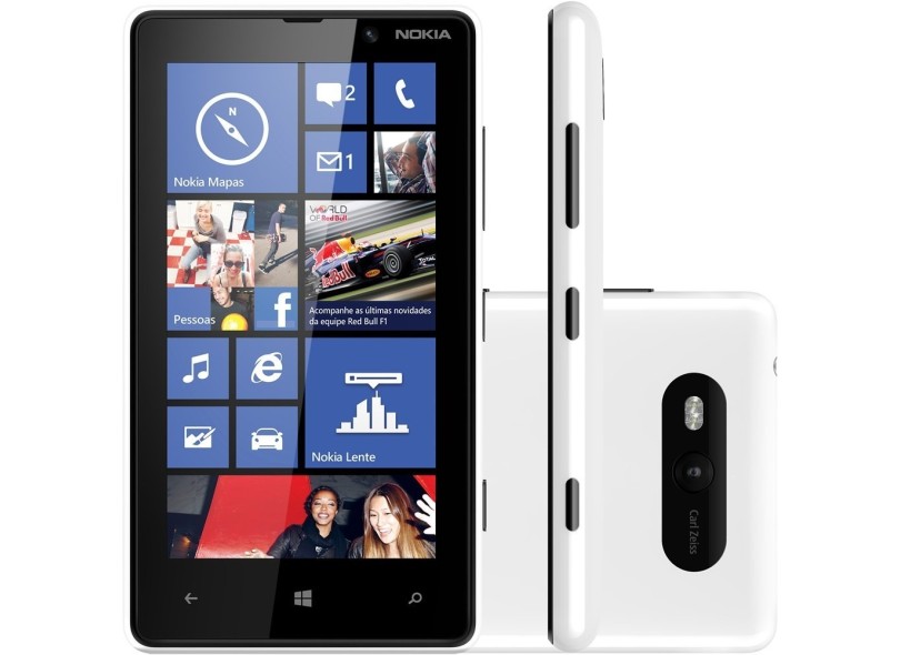 Smartphone Nokia Lumia 820 Câmera 8,0 MP 8GB Windows Phone 8 3G 4G Wi-Fi