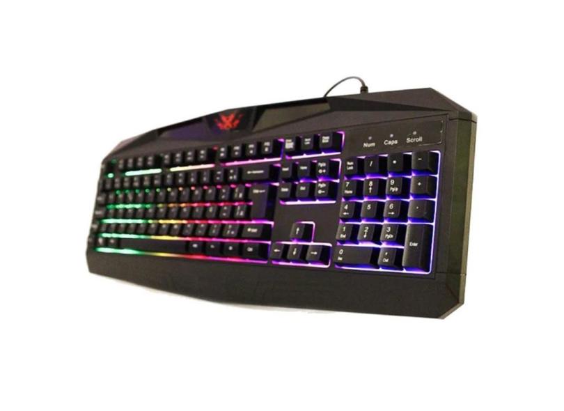 Teclado Gamer Com Apoio Aos Pulsos Para Jogos No Computador