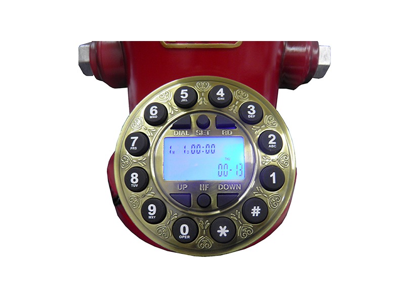 Telefone com Fio Importado Vintage Hidrante Bombeiro PH-84002