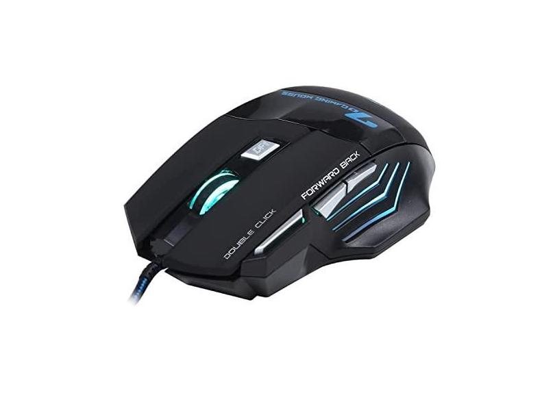 Acessórios para computador 7 botões com roda de rolagem 5000 dpi led mouse de jogos ópticos para computador laptop PC
