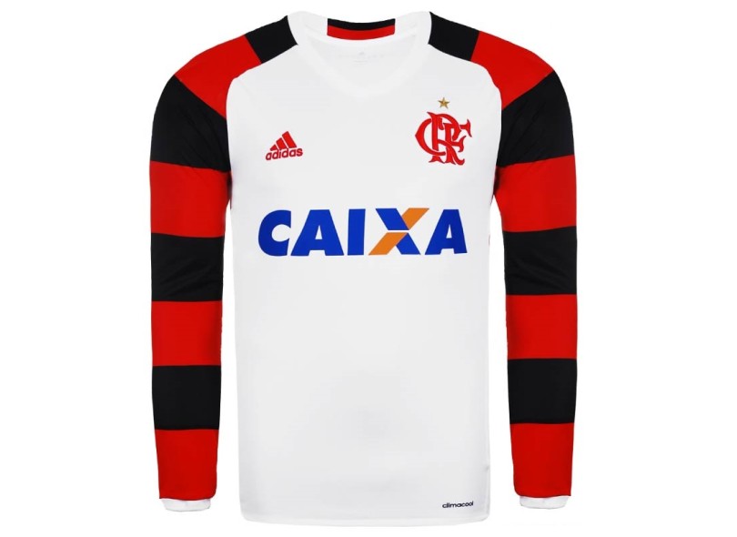 Camisa Torcedor Flamengo II 2016 Manga Longa sem Número Adidas