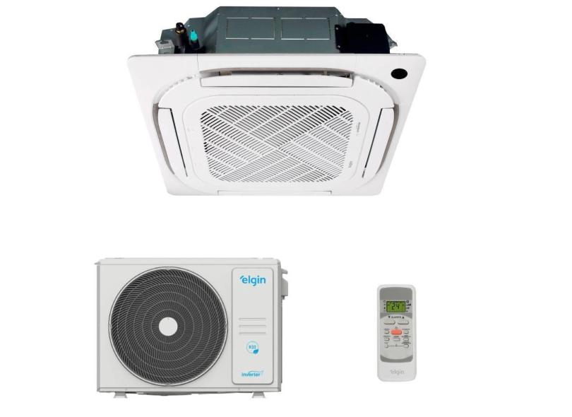 Ar Condicionado Split Cassete Elgin Eco Inverter 18000 BTUs Quente e Frio 220V KVQE18C2CA