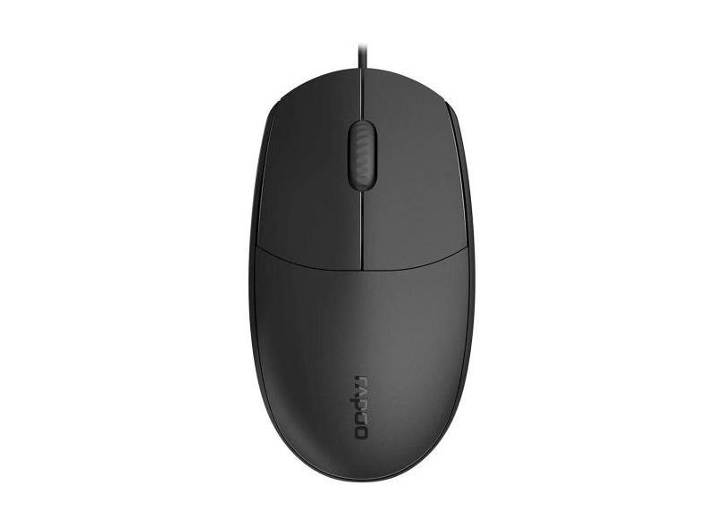 Mouse Rapoo N100C Optical - Black (com Fio) Esquerda