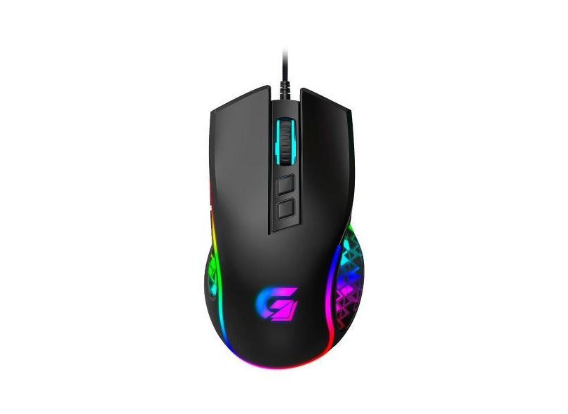 Mouse Gamer Fortrek Vickers New Edition, RGB, 8000 DPI, 6 Botões, Pret