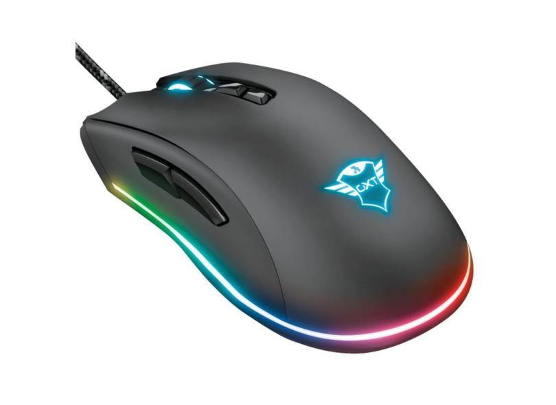 Mouse Gamer Trust gxt 900 Qudos - LED rgb - 15000dpi - 7 Botões - 23400