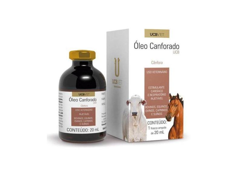 Óleo Canforado 20ml - Ucb - Ucb Vet com o Melhor Preço é no Zoom