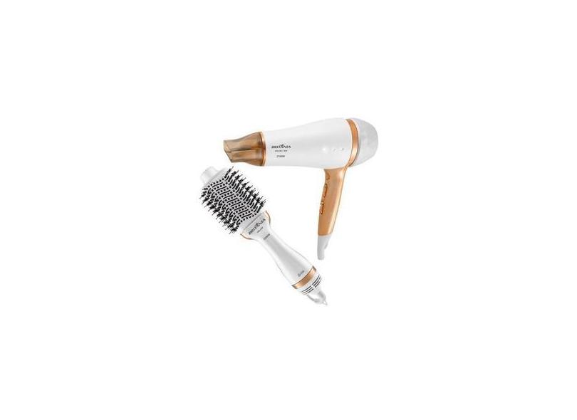 Secador Kit Britânia Pkt3150 Deluxe Escova E De Cabelo 1200W 2100W 220