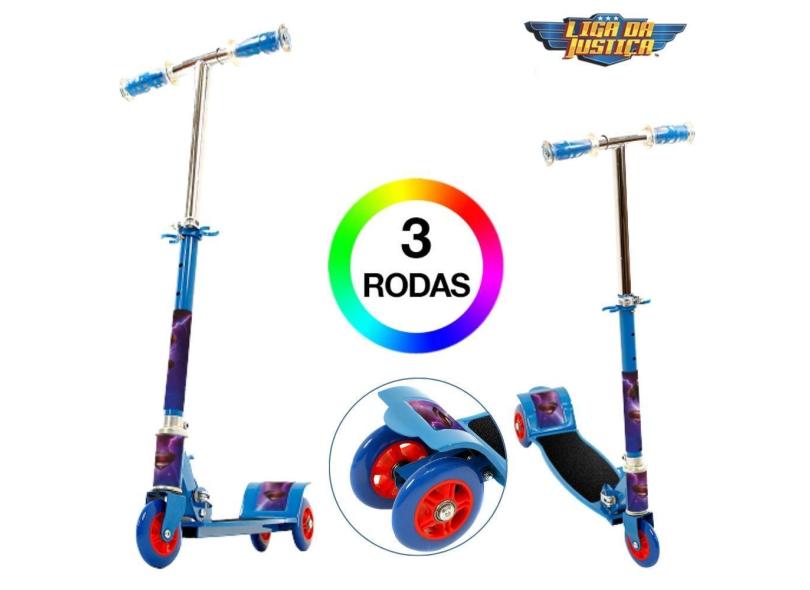 Patinete Infantil 3 Rodas Super Homem dm Radical de Menino