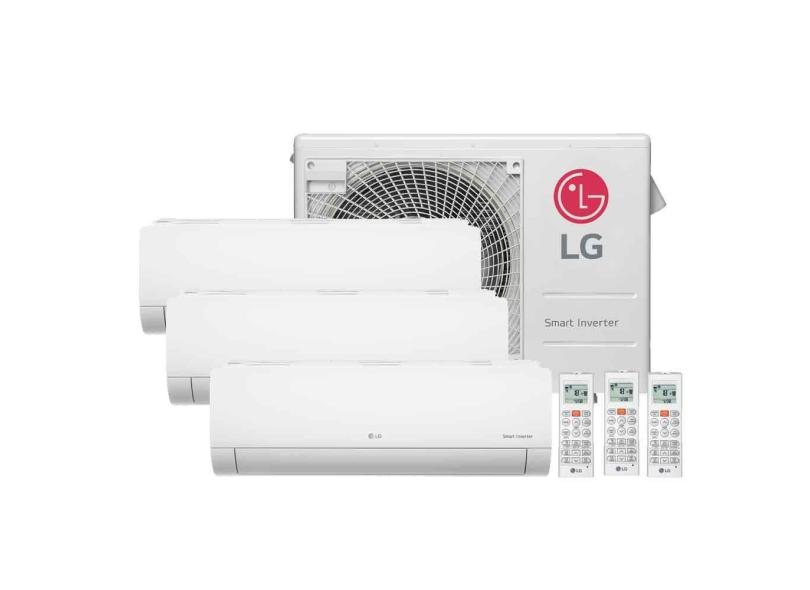 Ar Condicionado Multi Split Tri Split Inverter LG 24000 BTUs 2X9000+1X12000 Quente e Frio 220V A3UW24GFA3.AWGZBR1