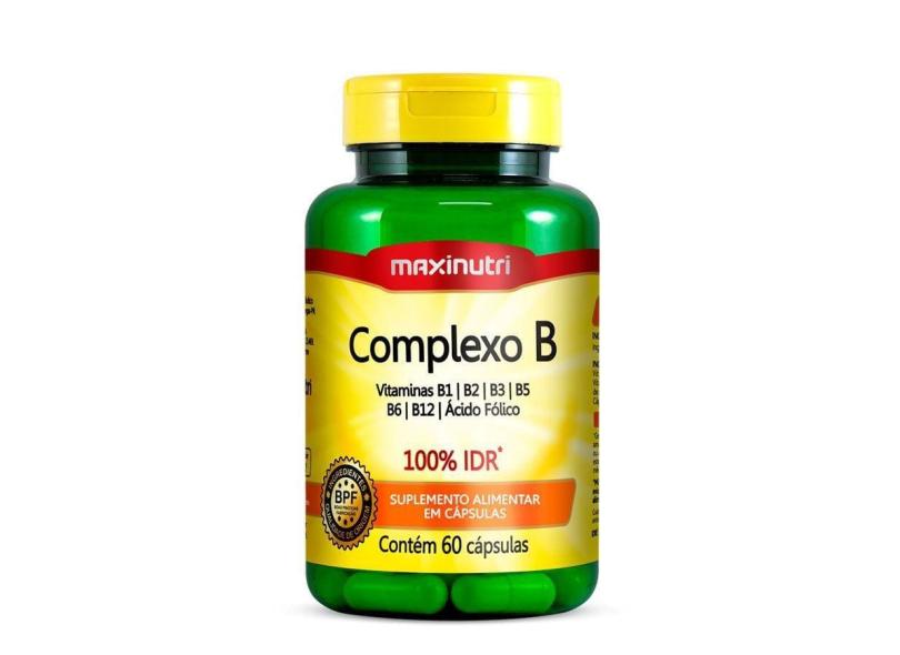 Complexo B 100% IDR 60 cápsulas - MaxiNutri