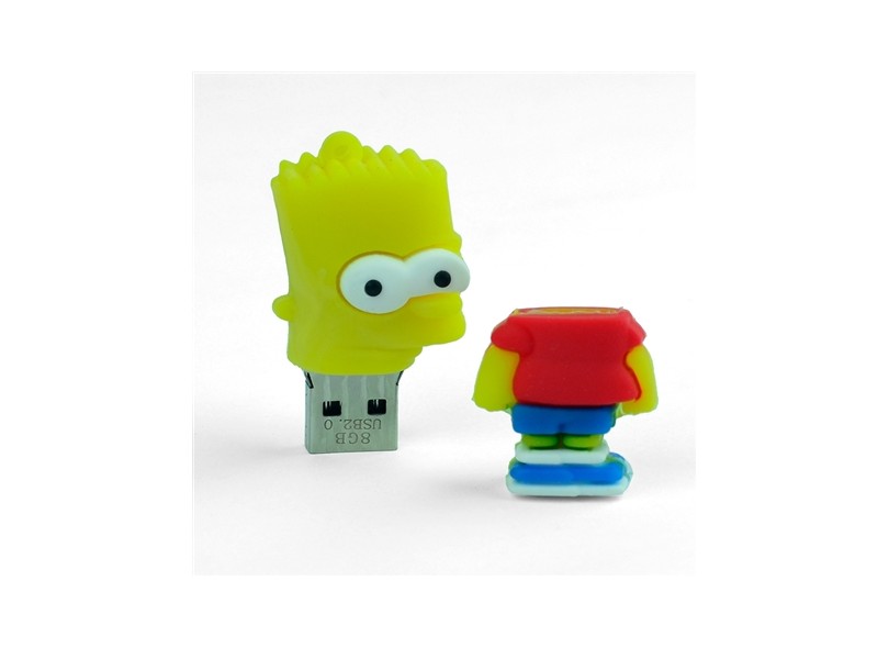 Pen Drive Importado 8 GB USB 2.0 Bart Simpson
