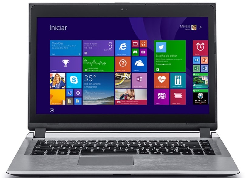Notebook Positivo Premium Intel Celeron 1007U 4GB de RAM HD 320 GB LCD 14" Touchscreen Windows 8 S2850