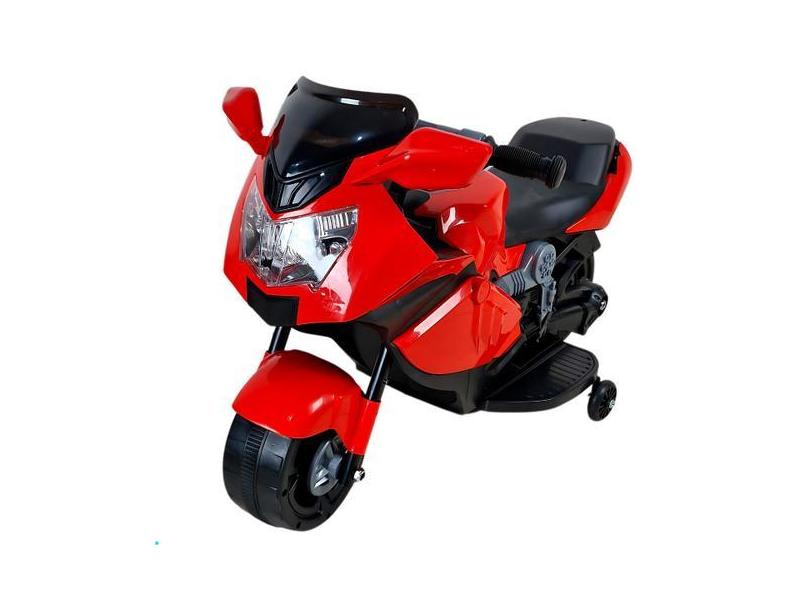 Mini Moto Infantil Vermelho Motinha de Brinquedo Elétrica 6v Com Carre