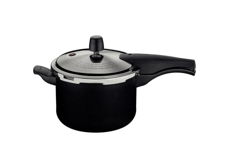 Panela de Pressão 4.5L Antiaderente Fechamento Externo Vancouver Effect Tramontina Preta
