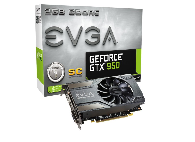 Placa de Video NVIDIA GeForce GTX 950 2 GB GDDR5 128 Bits EVGA 02G-P4-1956-KR
