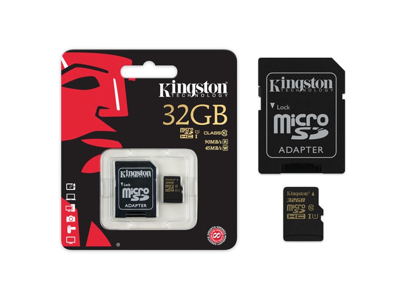 Cartão de Memória Micro SDHC-I com Adaptador Kingston 32 GB SDCA10/32GB