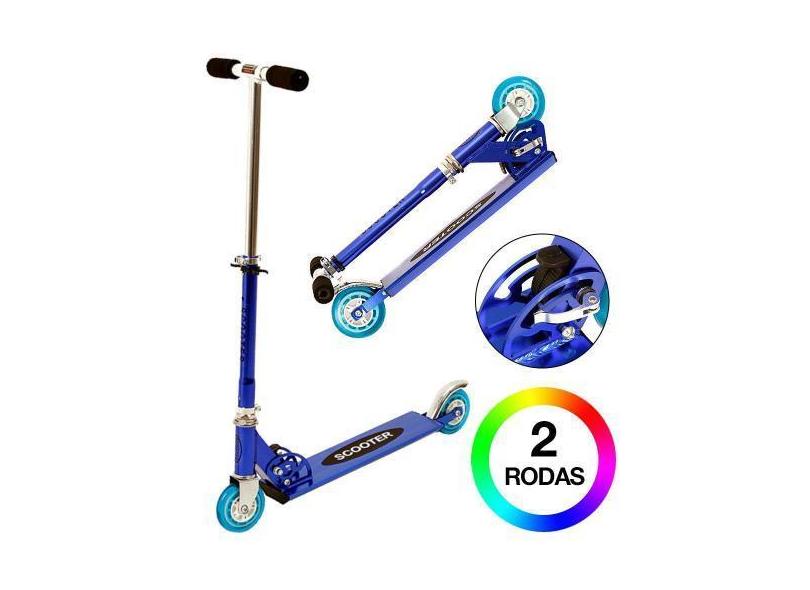 Patinete Infantil Meninos De Duas Rodas Azul Dm Radical