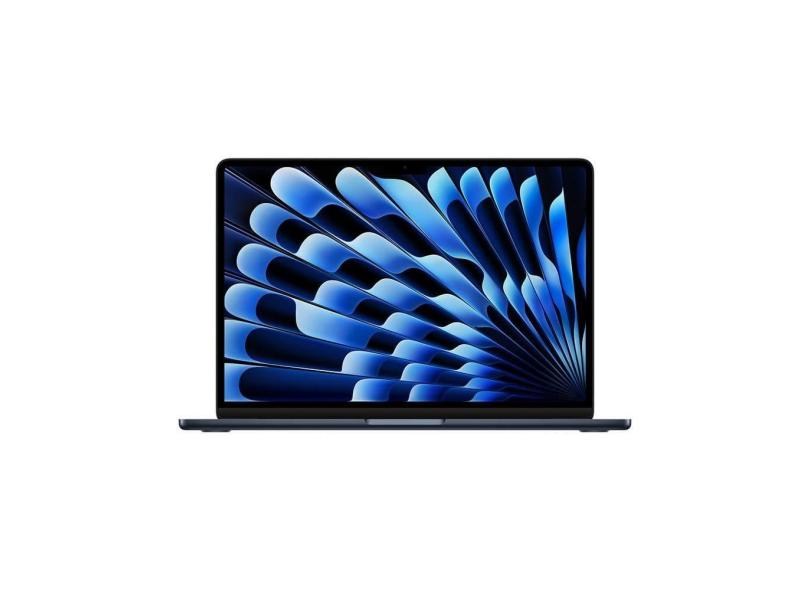 Apple MacBook Air 13&quot;, M3, CPU de 8 núcleos, GPU de 8 núcleos, 16GB RAM, 256GB SSD- Meia-noite