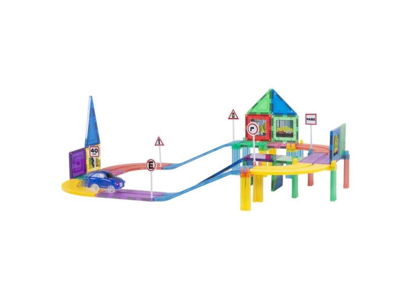 Blocos De Montar Pista De Carrinho Brinquedo 80 Pçs com o Melhor Preço ...