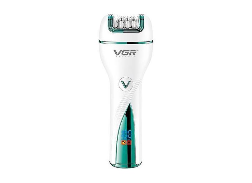 Branco/Verde Moderno: VGR V-728 3 em 1 para Detalhes Precisos e Depila