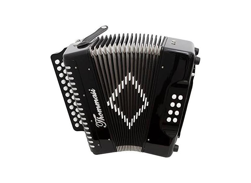 Acordeon 8 Baixos 21 Botões TA 821BS Preto Thommasi