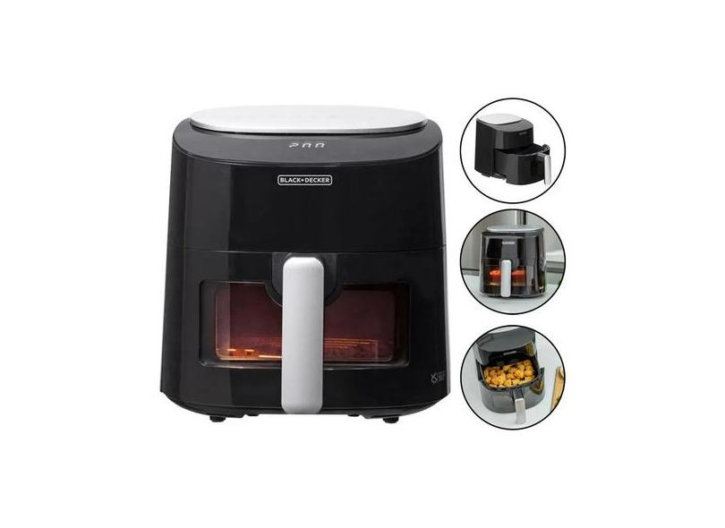 Fritadeira Eletrica Sem Oleo Digital 4,5 Lt Air Fryer 220v Airfryer Digital Com Visor Frontal e Tecnologia 360°
